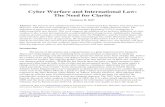 Cyber Warfare and International Law: The Need for Clarity · 2018. 5. 21. · SPRING 2018 CYBER WARFARE AND INTERNATIONAL LAW Cyber Warfare and International Law: The Need for Clarity