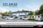 Confidential Forward Sale Memorandum (Flyer)...Confidential Forward Sale Memorandum (Flyer) Opportunity to Forward Purchase a 210-unit Build-to-Rent Villa and Townhome Development