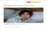 Boston Marathon Bomber Tsarnaev Sentenced to Death · 2020. 8. 10. · Boston Marathon Bomber Tsarnaev Sentenced to Death BOSTON MARATHON ... stooa In a nolQlng Cell at a Massacnusetts