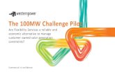 The 100MW Challenge Pilot · 2020. 6. 24. · Background • The 100MW challenge seeks to optimise customer owned Distributed Energy Resources (DER) through arrangements targeting