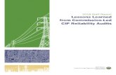Lessons Learned from Commission-Led CIP Reliability Audits · 2020. 5. 12. · CIP-004-3, CIP-005-3, CIP-006-3, CIP-007-3, CIP-008-3, and CIP-009-3. 13. The NERC Glossary defines