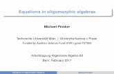 Equations in oligomorphic algebras...Equations in oligomorphic algebras Michael Pinsker Technische Universität Wien / Univerzita Karlova v Praze Funded by Austrian Science Fund (FWF)