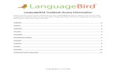 LanguageBird Textbook Access Information...LanguageBird, LLC © 2018 Mandarin Chinese ! +;! % > ! Mandarin 1 (Integrated Chinese Level 1 Part 1)  ...