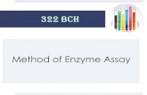 Method of Enzyme Assay · 2015. 9. 21. · Method of Enzyme Assay Enzyme activity is measured in vitro under conditions that often do not closely resemble those in vivo. The objective
