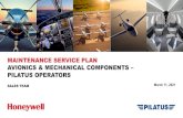 MAINTENANCE SERVICE PLAN AVIONICS & MECHANICAL COMPONENTS – PILATUS OPERATORS · 2021. 2. 14. · g500, g550, gv, giv, g650. msp mechanical components business aviation example