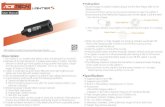 Lighter-S User Manual-中英文3 - Evike.com4.Press the power button and then the power indicator will blink (once per second). 5. The Lighter S would turn off automatically after