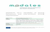 MODALES D2.1: Variability of driving behaviours and Low ......0.8 24/03/2020 Haibo Chen D2.1 ready for peer-reviews 0.9 30/03/2020 Haibo Chen, Nicolas Delias Peer review comments treated.
