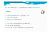3rd Lecture – Languages for information modeling - Curs 3 UML and CASE engl.pdf · 3rd Lecture – Languages for information modeling Agenda Languages forinformation modeling ‐UML