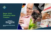 Bayer 2022: Delivering Value Creation · 2020. 11. 16. · J.P. Morgan Milan Investor Forum September 26th, 2019 Milan ... 2010 2012 2014 2018 PF 2022e2016 9.3 10.1 12.0 9.5 14.1