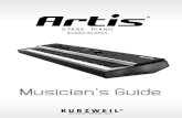 Artis Musician's Guide (REVC) - KURZWEIL It's the Sound®kurzweil.com/.../ARTIS-Musician's_Guide-(revC).pdf · 2014. 11. 3. · Do not place objects on the product’s power supply