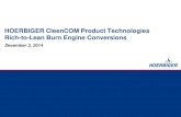 HOERBIGER CleenCOM Product Technologies Rich-to-Lean Burn Engine … · 2018. 7. 19. · 0 2 4 6 8 10 12 m 0.5 1 1.5 2 3 3.5 4 4.5 5 11 % O2 in Exhaust Rate of Nitration Lean Burn