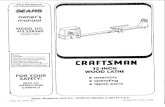 CRAFTSMAN - VintageMachinery.orgvintagemachinery.org/pubs/222/5739.pdfCRAFTSMAN 12-INCH WOOD LATHE • assembly • operating • repair parts J Sears, Roebuck and Co., Hoffman Estates,