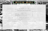 vegetarian/vegan menu - Rice Boi · 2021. 5. 25. · vegetarian/vegan menu tofu sumo bao (vegetarian) marinated fried tofu, housemade vegan mayo, pickled cucumber, red dragon sauce,