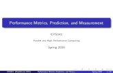 Performance Metrics, Prediction, and Measurement · 2020. 1. 26. · CPS343 (Parallel and HPC) Performance Metrics, Prediction, and Measurement Spring 2020 21/33. Parallel Execution
