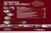 Amphenol MIL-DTL-5015, Matrix · • Some styles are supplied to McDonnell Douglas Specification BAN 7025, DC60 Series • Accommodation of contact sizes 0 to 16 ... 28-12 A 26 26