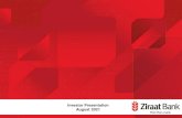 Investor Presentation May 2021 - Ziraat Bank...Uzbekistan JSC Ziraat Bank Montenegro Georgia Description (City/ Country) The Bank’sRisk Group Share (%) Total Assets (TL mn) Shareholders’