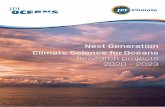 Next Generation Climate Science for Oceans Research projects … · Vision: Actively inform and enable the transition to a low emission, climate resilient economy, society and environment