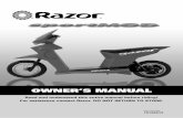 SportMod Manual V2wildscooterparts.com/support/razor-manuals/sport-mod-manual.pdf · The recommended rider age of 12 and older for Sport Mod is only an estimate, and can be affected