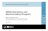 Maria Y. Giovanni, Ph...genomics, function genomics, proteomics, structural genomics, bioinformatics and other ‘omics’ resources to the scientific community for basic and applied