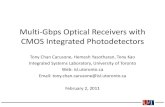 Multi-Gbps Optical Receivers with CMOS Integrated Photodetectors · 2011. 2. 3. · Multi-Gbps Optical Receivers with CMOS Integrated Photodetectors Tony Chan Carusone, Hemesh Yasotharan,