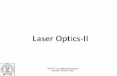 Laser Optics-II - IIT Bombayramesh/courses/ME677/laser...ME 677: Laser Material Processing Instructor: RameshSingh Propagation of laser beam 28 22 0 1 0 2 (, ) tan zz Rz2 w rzkr E