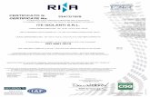 CERTIFICATO N. 33412/16/S ITE ISOLANTI S.R.L. · 2019. 6. 21. · it is hereby certified that the quality management system of iaf:22 iaf:29 33412/16/s ite isolanti s.r.l. largo bardonecchia,