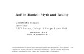 RoE in Banks : Myth and Reality · 2021. 3. 17. · RoE in Banks : Myth and Reality Christophe Moussu Professeur ESCP Europe, College of Europe, Labex Refi Matinale de l’EIFR Paris,