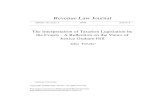Revenue Law Journalclassic.austlii.edu.au/au/journals/RevenueLawJl/2006/4.pdf · 2021. 3. 15. · Revenue Law Journal Volume 16, Issue 1 2006 Article 5 The Interpretation of Taxation