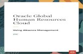 Oracle Global Human Resources Cloud · 2021. 6. 25. · Oracle Global Human Resources Cloud Using Absence Management Preface ii Documentation Accessibility For information about Oracle's
