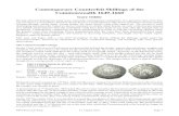 Contemporary Counterfeit Shillings of the Commonwealth 1649 … · 2021. 8. 13. · forgeries, fakes or fantasy pieces. This note will begin with a very brief description of the history