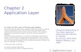 Chapter 2 Application Layer - fing.edu.uy · 2011. 3. 23. · 2: Application Layer 3 Chapter 2 outline 2.1 Principles of app layer protocols clients and servers app requirements 2.2