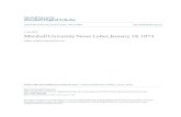 Marshall University News Letter, January 19, 1973 · 2020. 5. 20. · MARSHALL News UNIVERSITY Letter OFFICE OF INFORMATIONAL SERVICES • NEWS BUREAU •MARSHALL UNIVERSITY •HUNTINGTON,