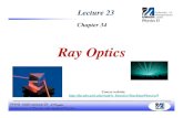 L23 Ch34 Ray Optics - uml.edu · ConcepTest Ray Optics screen. Department of Physics and Applied Physics PHYS.1440 Lecture 23 A.Danylov Refraction. Department of Physics and Applied