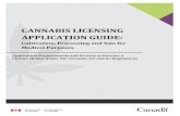 CANNABIS LICENSING APPLICATION GUIDEapplication for an industrial hemp licence application for a research licence applications for cannabis security clearances test kit manufacturing
