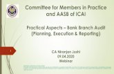 Committee for Members in Practice and AASB of ICAI...2020/09/04  · Concurrent Audit Report. Internal Inspection Report. RBI Inspection Report. Various Other Audit Reports Review