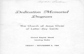 WBASE.COM · Dedication õ(emorial Qrogram The Church of Jesus Christ of Latter-day Saints Grand Rapids Ward Lansing Stake FRIDAY - NOVEMBER 6, 1964