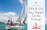 RYA & SAS Day Skipper Combo Package - sailduesouth.com · the day skipper combo package includes accommodation & course. materials. excluded are your food and beverages, exam fee’s