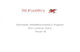 Year 8 Maths - St Faith's School · 2017. 4. 6. · Entry assessment for pupils planning to join St Faiths in Year 8 ( Mathematics) All pupils planning to enter the school in year