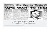 More Than Just Monkey Businesss - Kansas Historical Society · 2009. 12. 17. · Monkey Businesss. Kansas Newspapers Respond to the Scopes Trial, July 1925 75 O utside the open door