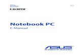Notebook PC · 2020. 5. 3. · Chapter 1: Hardware Setup This chapter details the hardware components of your Notebook PC. Chapter 2: Using your Notebook PC This chapter shows you