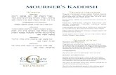 Mourner’s KaddishMourner’s Kaddish Translation Hebrew Transliteration 847.478.1600 Mourners Congregation and Mourners Mourners xnnaøn Mourners Mourners a+ø G LDMAN FU RAL OUP