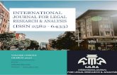 INTERNATIONAL JOURNAL FOR LEGAL RESEARCH ......Victimology is a relatively new area which is considered as a field of specialization within criminology. In other words criminology