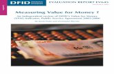 Measuring Value for Money - OECDMoney (VFM) indicator. The indicator4 has two parts: an objective for increasing overall value for money and a measure of progress against it. Value