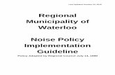 Regional Municipality of Waterloo Noise Policy ...
