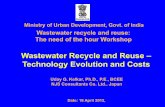 Wastewater Recycle and Reuse Technology Evolution and Costs