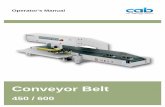 Operator's Manual Conveyor Belt 450 / 600