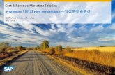 Cost & Revenue Allocation Solution In-Memory 기반의 High ...