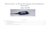 Biometric Client Package Installation Manual PB 510