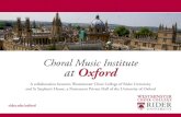 Choral Music Institute Oxford - Rider University