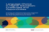 Language Choice in Higher Education: Challenges and ...